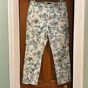 Cotton print ankle pant